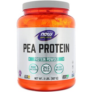 ผงโปรตีนจากถั่วลันเตา พีโปรตีน Now Foods, Sports, Pea Protein ขนาดบรรจุ 907 กรัม