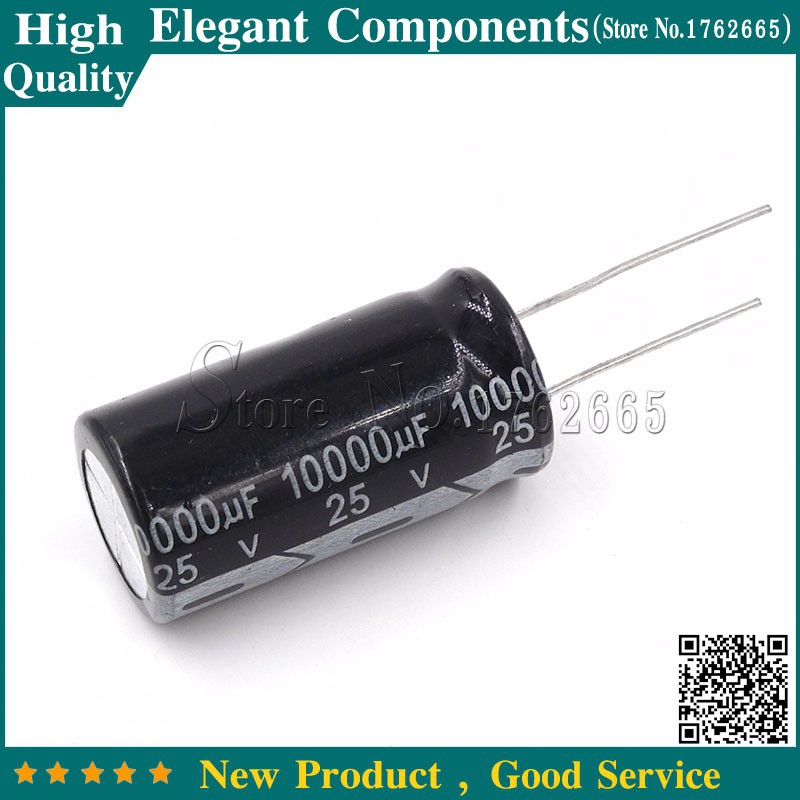 5PCS 10000UF 25V 25V 10000UF Aluminum Electrolytic Capacitor 25 V / 10000 UF Ele