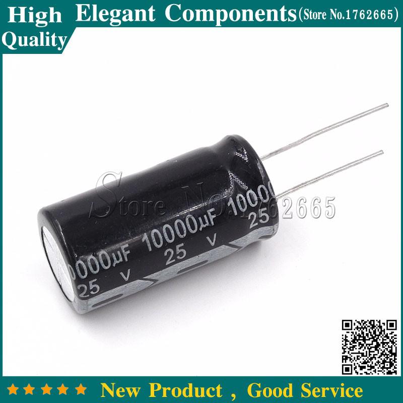 5PCS 10000UF 25V 25V 10000UF Aluminum Electrolytic Capacitor 25 V / 10000 UF Ele