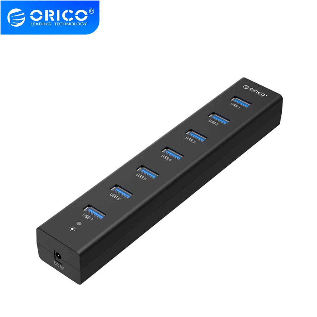 ORICO H7013-U3-AD 7 พอร์ต USB 3.0 HUB พร้อม 5V2A Power Adapter ความเร็วสูง