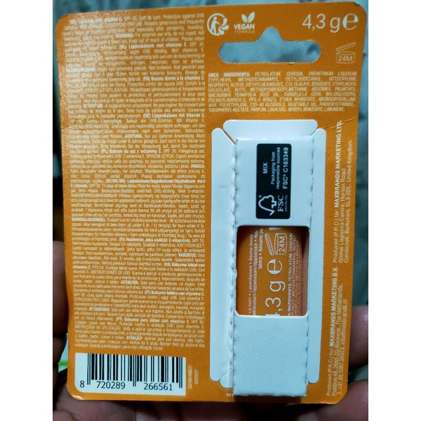ลิปบาล์ม​ Sence Sun Care Lip Balm วิตามินซี 30SPF ขนาด 4.3g จาก สหราช​อาณาจักร​ ราคา ถูกที่สุด ดีลบีเคเค แกลเลอรีภาพที่ 2