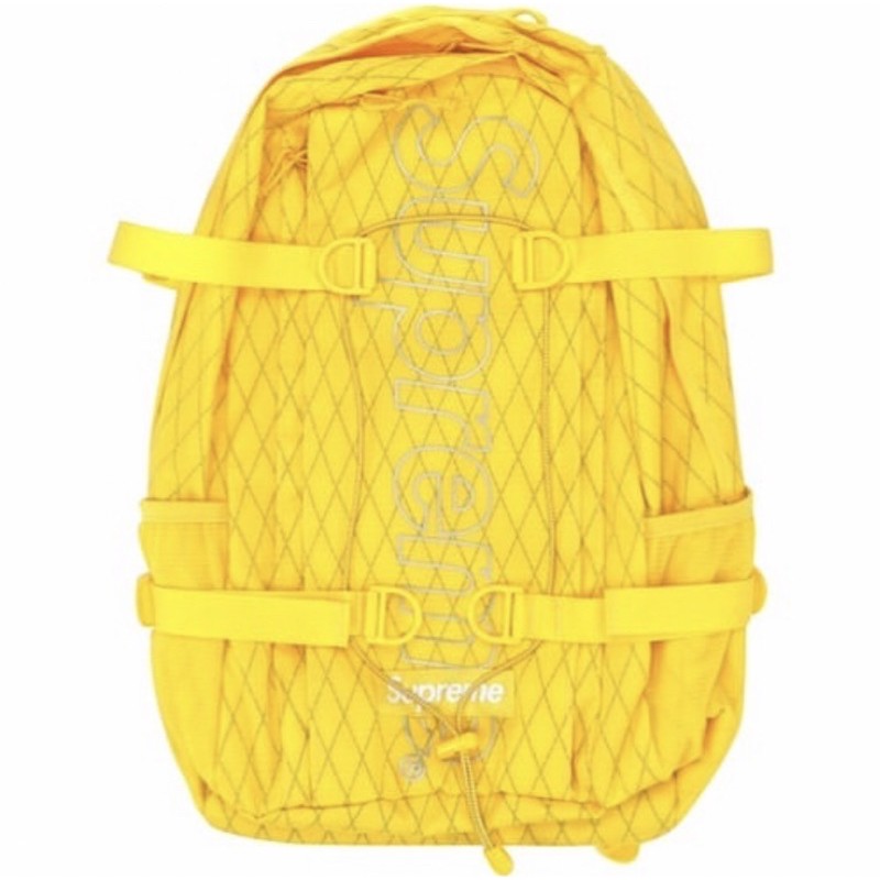 🔥สินค้าพร้อมส่ง🔥 SUPREME BACKPACK YELLOW กระเป๋าเป้สีเหลือง ของแท้💯