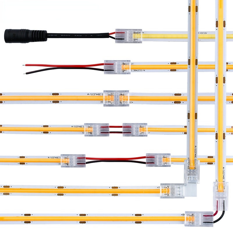 แคลมป์เชื่อมต่อสายไฟ LED COB 2pin สําหรับ 2835 5050 SMD COB 5 ชิ้น