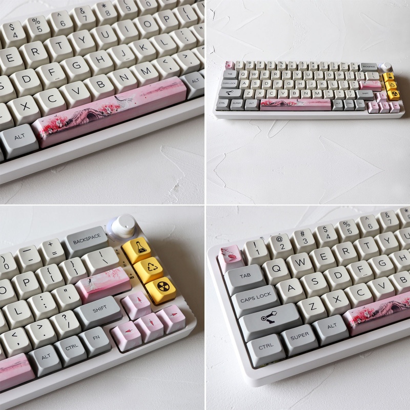 Ez PBT OEM ปุ่มกดคีย์บอร์ด ย้อมสี 5 ด้าน ทิศทาง 8 คีย์ ESC Enter 6.25U อุปกรณ์เสริม สําหรับคีย์บอร์ด Mechanical