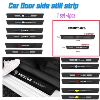 4 ชิ้น แผ่นกันรอย แผ่นติดกันรอย กันกระแทก กันลื่น ประตูข้าง ฝากระโปรงท้ายรถสติกเกอร์คาร์บอนไฟเบอร์ กันน้ำ คุณภาพสูง สติกเกอร์ ติดรถ กันรอยขีดข่วน ติดบันไดรถยนต์ รถยนต์​ โตโยต้า​ ฮอนด้า กันรอยประตูรถยนต์