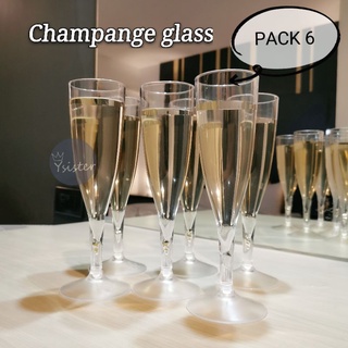 แหล่งขายและราคาChampagne glass​ 🥂🥂🍾🍾 แก้วแชมเปญพลาสติก​ 1แพค​ 6​ใบ​(ตกไม่แตก)​ ✨✨สวยหรู..ดูแพง✨✨อาจถูกใจคุณ