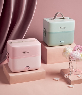 พร้อมส่ง กล่องใส่อาหาร bear  DFH-B12E1 electric lunch box can be plugged in for electric heating