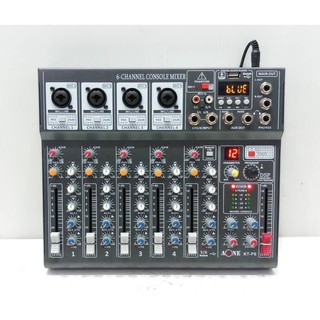 สเตอริโอ มิกเซอร์ 6ช่อง ผสมสัญญาณเสียง Mixer รุ่น A-ONE KT-P6 ใช้ได้ทั้งไฟบ้าน🏠 และไฟรถ🚗