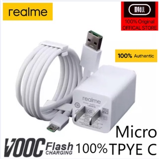 Original Realme VOOC Flash Fast Charger MicroTPYE C USB Data Cable Realme 5 6 C2 C3 C11 C12 C15 C17