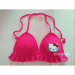 บิกินี่ถัก bikini crochet บราถัก งานถักมือสวยๆ รับถักงานตามแบบนะค่ะ👙🌴