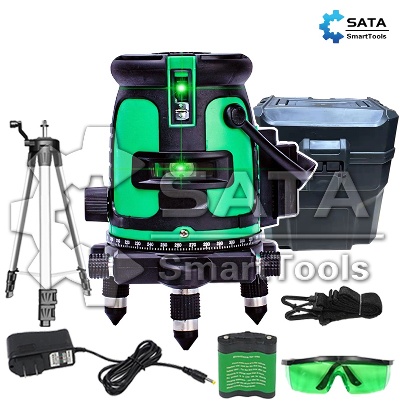 SA เครื่องวัดระดับเลเซอร์ ระดับน้ำเลเซอร์ 5 เส้น 360 องศา ใช้วัดรอบทิศทาง 360 องศา ความสว่างสูง ความแม่นยำสูง