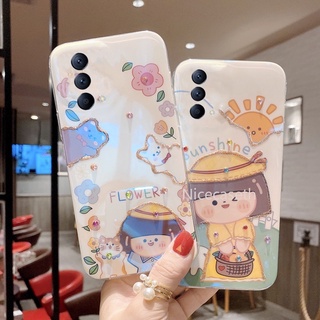 Case เคสโทรศัพท Realme GT Master Edition Phone Case เคส Bling Bling Rhinestone Cute Flower Girl Cartoon Phone Protective Back Cover