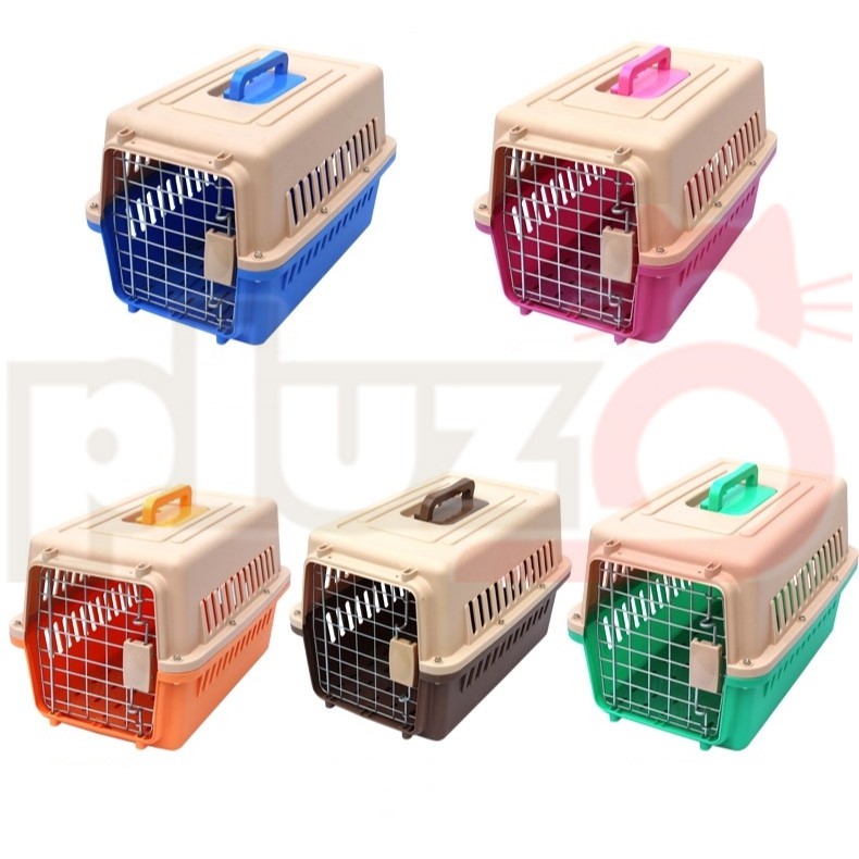 (ฟรี BOWL&TRAY) Pet Carrier S size / Cat Carrier / Dog Carrier / Cat Cage / Sangkar Kucing / Sangkar