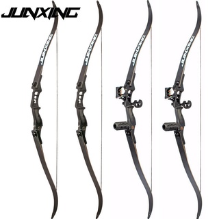 Junxing F177 54 นิ้ว Takedown Recurve Bow and Arrow ชุด 30-50 ปอนด์อลูมิเนียมอัลลอยด์ Bow Riser Right Handed Short bow