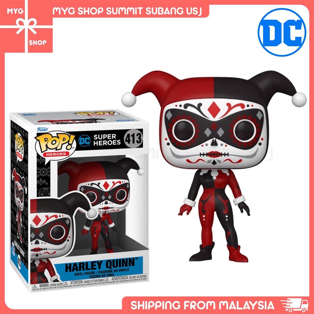 Funko Pop ของสะสมไวนิล 413 Harley Quinn Funkoween Edition DC Comic Super Heroes action figure cake topper