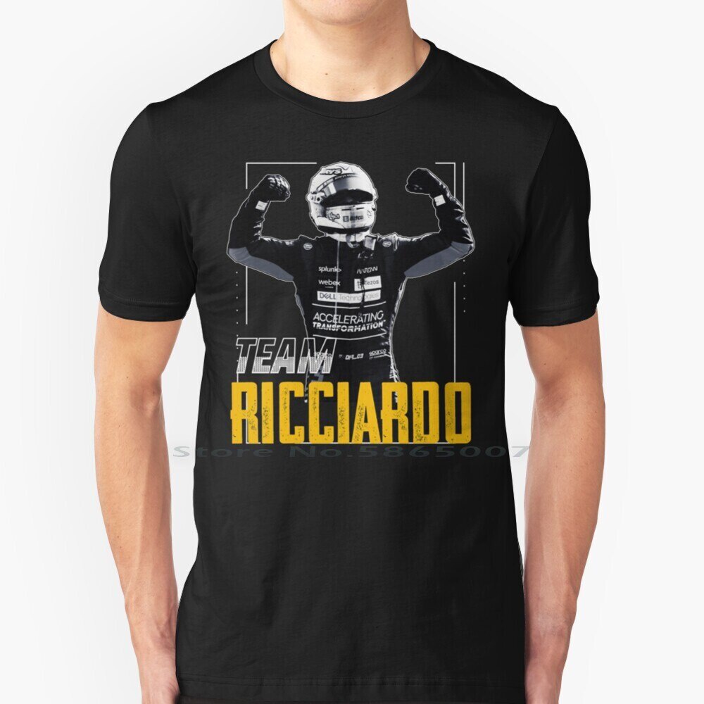 Ricciardo หมวกกันน็อค T เสื้อ 100% Cotton Daniel Ricciardo หมวกกันน็อคผู้ชาย Daniel Ricciardo หมวกกั