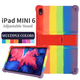 เคสแท็บเล็ต ซิลิโคนนิ่ม พร้อมขาตั้ง ปรับได้ สําหรับ iPad mini 6 mini 6 8.3 นิ้ว mini 1 2 3 4 5 7.9 นิ้ว