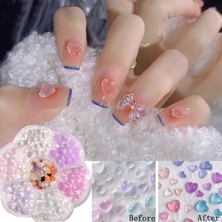 สติกเกอร์ตกแต่งเล็บ 3D 7 ช่อง ต่อกล่อง คุณภาพพรีเมียม DIY