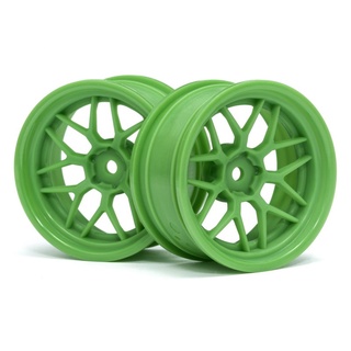 HPI 116531 TECH 7 WHEELS GREEN 26mm 6mm OFFSET (2pcs)