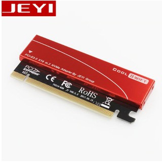 JEYI Cool Swift NVME M.2 X16 PCI-E Dust-proof Riser Card 2280 Aluminum Sheet Gold Bar Thermal Conductivity Silicon Wafer