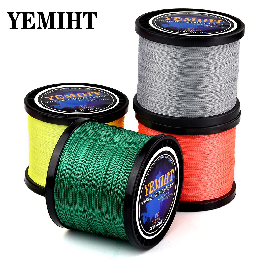 Tali pancing banang YEMIHT PE สายตกปลาถัก 300M 500M 1000M Multifilament สายตกปลาสําหรับปลาคาร์พตกปลา