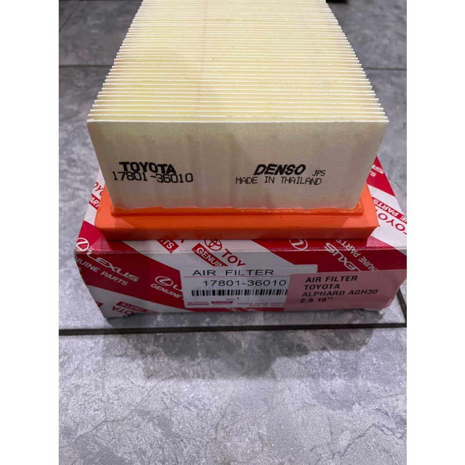 ไส้กรองอากาศ TOYOTA ALPHARD AGH30 2.5 15 VELLFIRE 2.5 AYH30 2AR-FX2 ENGINE (17801-36010)