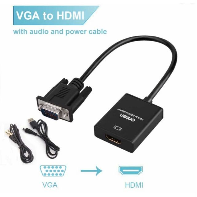 VGA TO HDMI ADAPTER WITH AUDIO ONTEN OTN-5138 สายแปลงสัญญาณภาพ