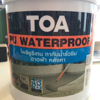 TOA PU WATERPROOF กันรั่วซึม ดาดฟ้า (4kg) โพลียูรีเทน สีเทา / สีขาว ทากันน้ำรั่วซึม ดาดฟ้า หลังคา ขนาด 1 GL