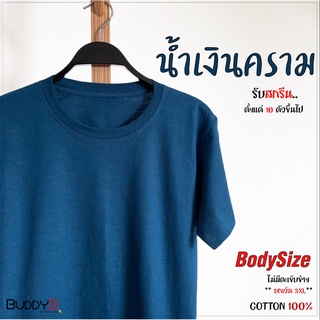 เสื้อเปล่า คอกลม /คอวี (สีน้ำเงินคราม)