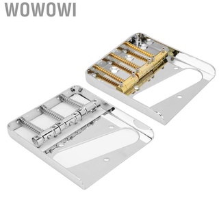 Wowowi Guitars Bridges Accessory  3 String Saddle Easy Adjustment Firm Fixing Standard Design Metal Electric Guitar Bridge for TL