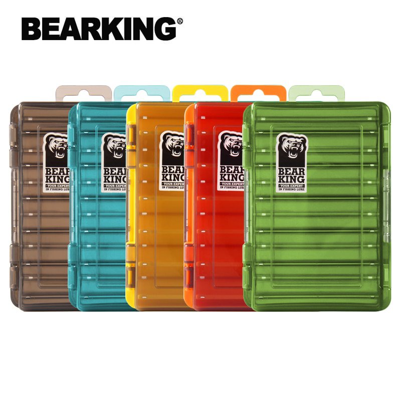 BEARKING Doublex Sided Fishing Tackle Box 12 Compartments Bait Lure ...