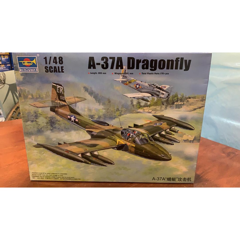 TRUMPETER 02888 US A-37A เครื่องบิน Dragonfly Light Ground-Attack 1/48