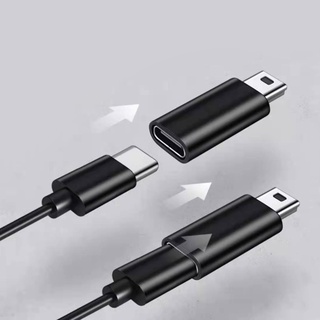 Ann อะแดปเตอร์เชื่อมต่อข้อมูล USB C เป็น Mini USB 2 0 รองรับการชาร์จซิงค์ข้อมูล อลูมิเนียมอัลลี่ สําหรับตัวเชื่อมต่ออะแดปเตอร์ Shell Type C