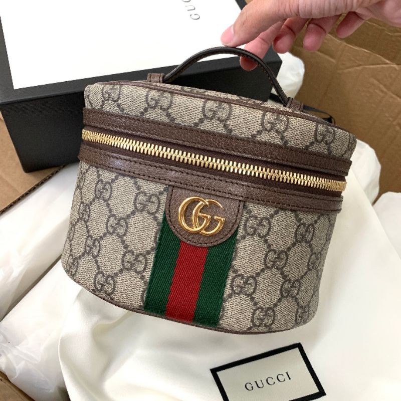 Gucci กระเป๋าทรงกล่อง กระเป๋าใส่เครื่องสำอาง