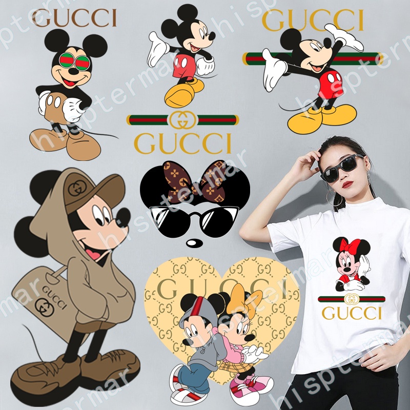 สติกเกอร์ ลายโลโก้ Disney Mickey Mouse DIY สําหรับติดตกแต่งเสื้อผ้า หมวก กระเป๋าเป้สะพายหลัง