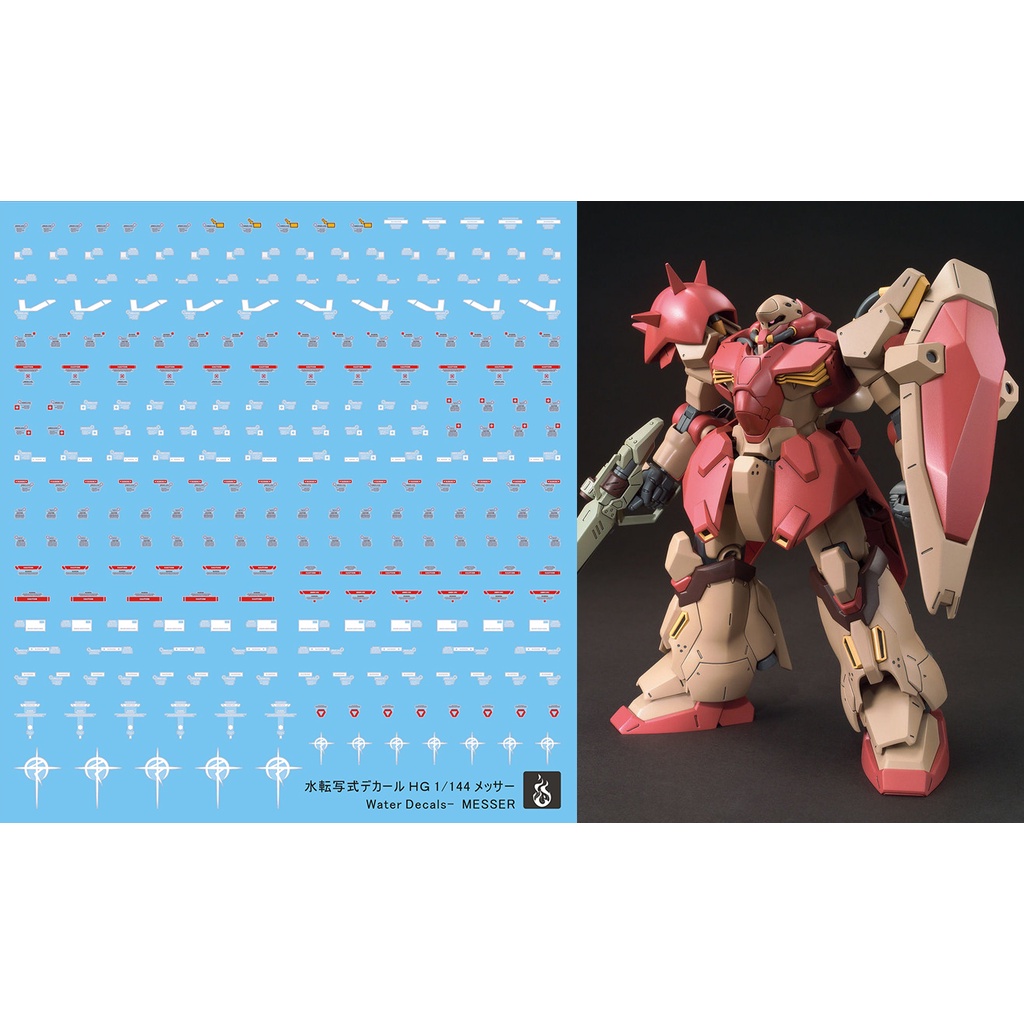 YAN HGUC Messer F01 F02 F02 Commander Fluorescence Water Slide Decals
