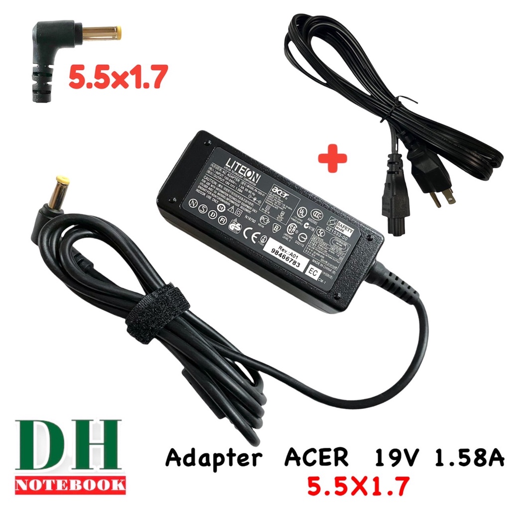 สายชาร์จ Adapter ACER 19V 1.58A 5.5*1.7 30W