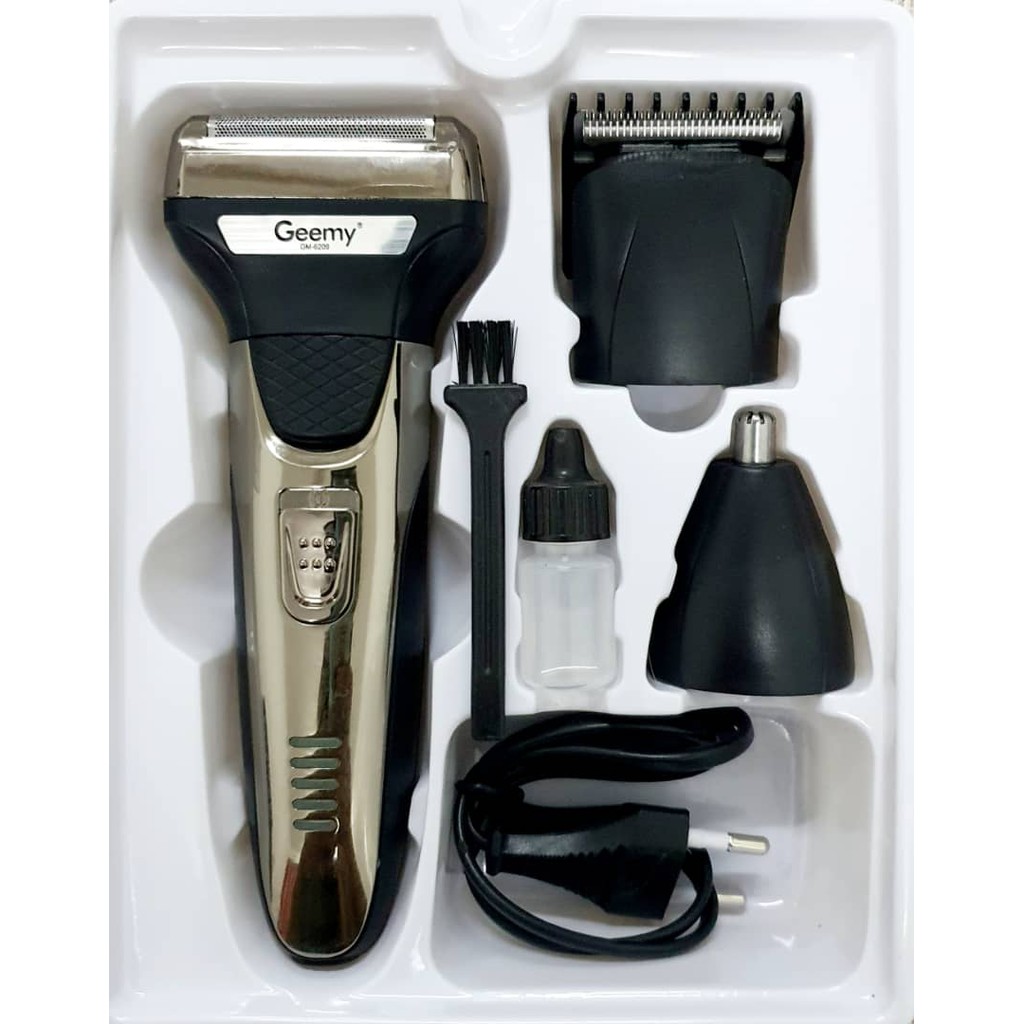 Geemy /Gemei 3 in 1 ปัตตาเลี่ยนตัดผมแบบชาร์จไฟได้ Shiver และทริมเมอร์ (GM -6209)