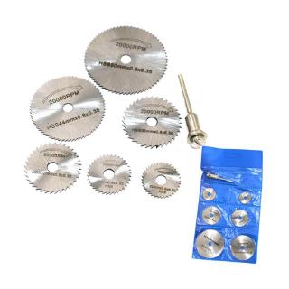 qxx* 7pcs/set Steel Saw Web Circular Rotary Cutting Blade Wheel Discs Mandrel Electric Grinding