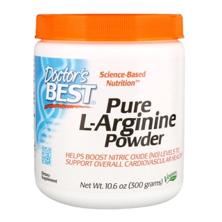 Doctors Best Pure L-Arginine Powder, 10.6 oz (300 g)