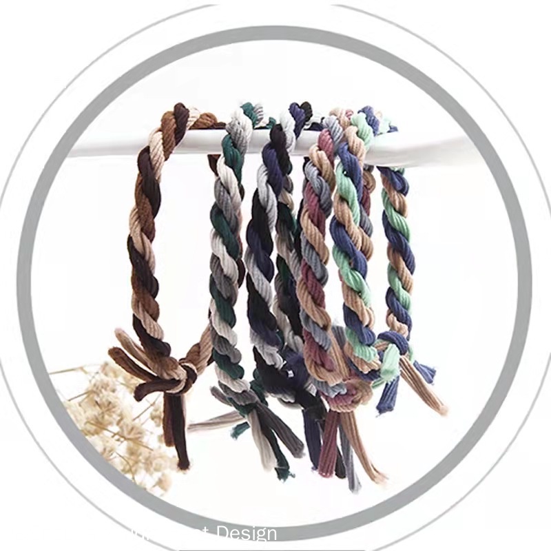 เคเอฟ385เกาหลีหนาจับคู่สีบิดไขลานรูปร่างยางรัดอุปกรณ์ผม - รูปที่ 7