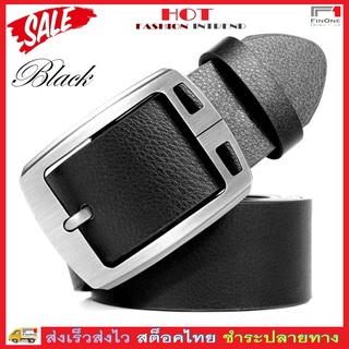 Fin 1 เข็มขัด เข็มขัดหนัง เข็มขัดผู้ชาย Man Leather Pin Buckle Belt No. 0680