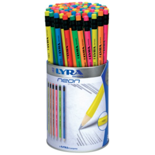 Lyra Neon HB Pencils Pot 96 อัน