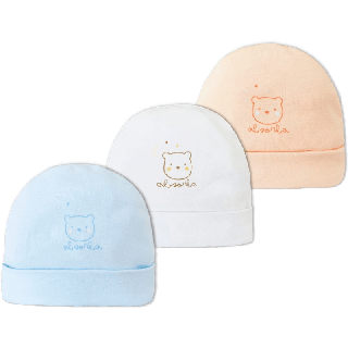 แอ็บซอร์บา (แพ็ค 1 ชิ้น) หมวกเด็กอ่อน Mon Ami หมีน้อย เคลือบคอลลาเจน สำหรับเด็กแรกเกิด - 3 เดือน - R22SRUSH02 หมวกเด็ก