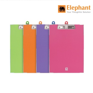 คลิปบอร์ด คลิปโฟลเดอร์ ตราช้าง (Elephant) No.1110A4 คละสี