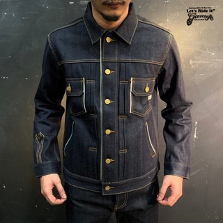 GRJ010 แจ็คเก็ตยีนส์ 2KINGS Selvedge Denim Jacket เสื้อ (Gasoline &amp; Garage) ปั๊มน้ำมันแก๊สโซลีน (JACKET)