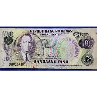 แบงก์​ฟิลิปปินส์​ Philippines, 100 Piso, ใช้แล้ว, B459L