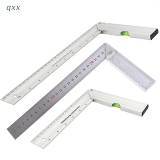 Qx ไม้บรรทัดอลูมิเนียมทรงสี่เหลี่ยม 90 มม. 200 มม. 250 มม. 300 มม. สําหรับงานไม้