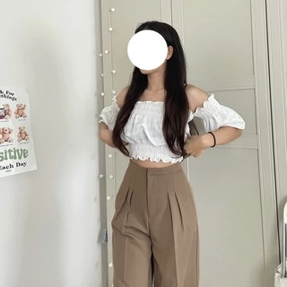 [03][ขายดี]LauraShop🧸🥐 กางเกงเอวสูงรุ่นUnnie Pant🔥🔥🔥