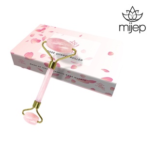 MIJEP Rose Quartz Face Roller - ลูกกลิ้งใบหน้าโรสควอตซ์ (Jade roller alternative ทางเลือกลูกกลิ้งหยก)